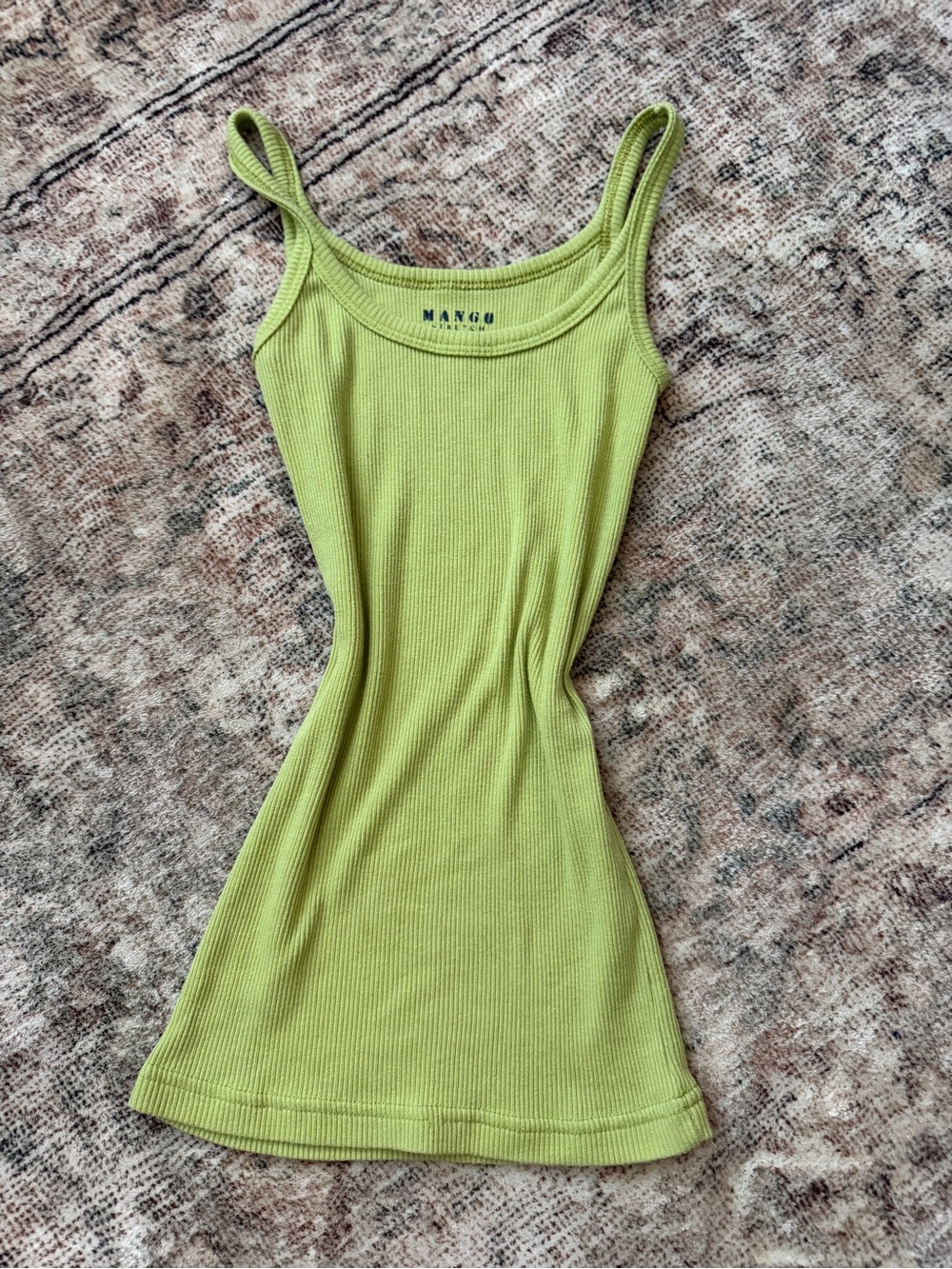 Mango Lime Ribbed Tank